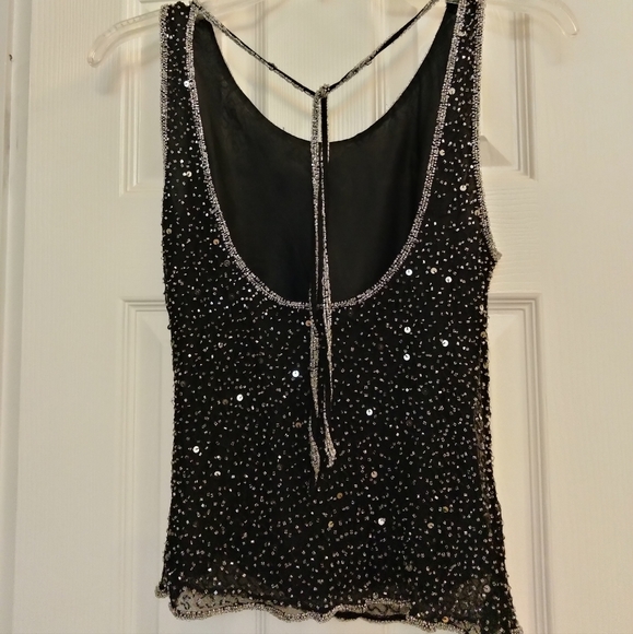 Stenay, sequence blouse. She'll 100% Silk, Lining 100 Poly. Size- Medium. - Picture 2 of 3